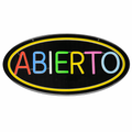 Letrero Abierto Circular Neón