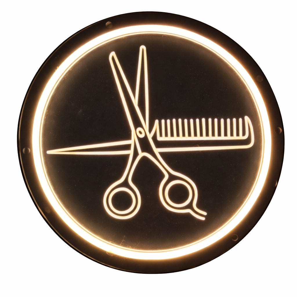 Letrero Peluquería Neón