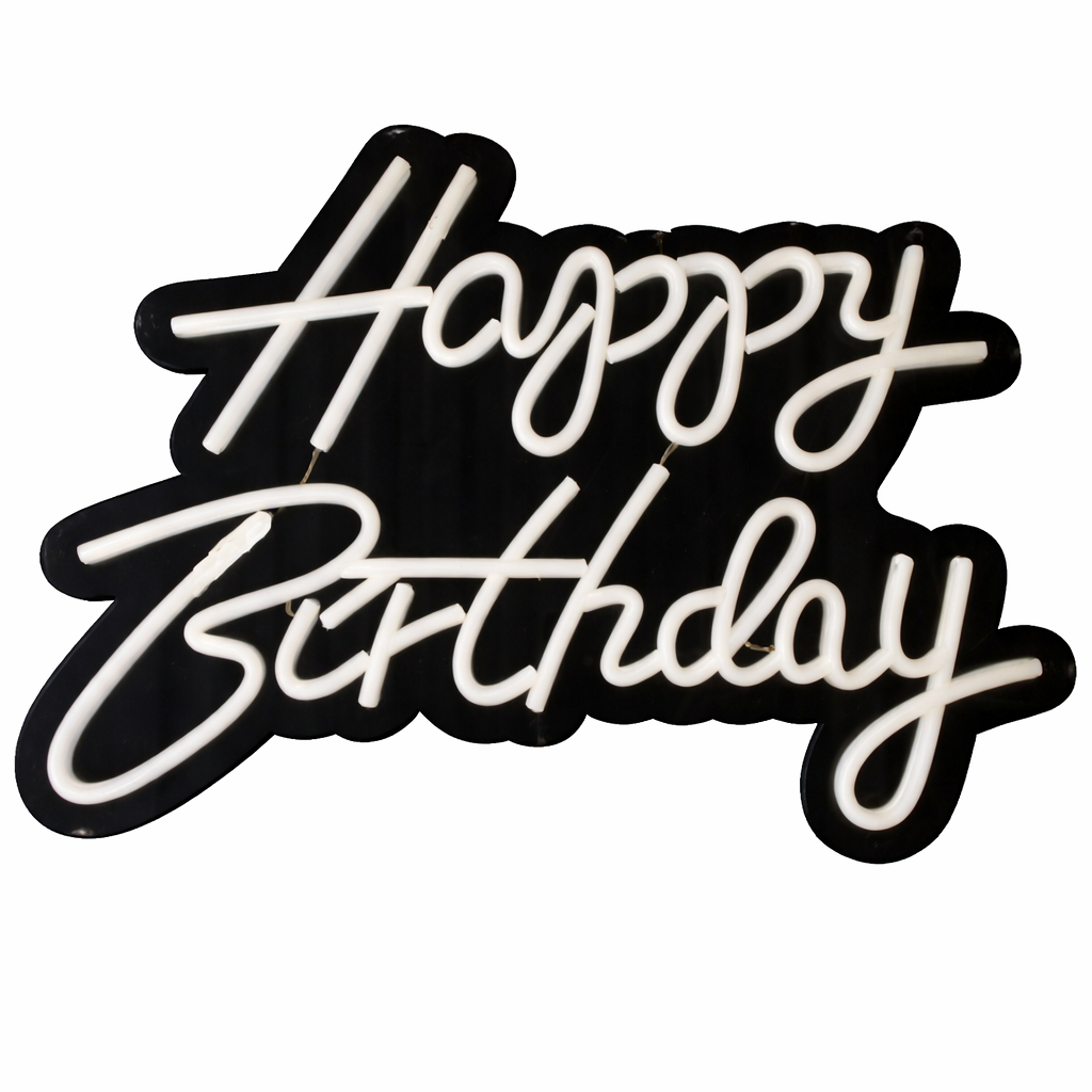 Letrero Happy Birthday Neón