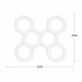 Luces Hexagonales Blancas de 6 Huecos
